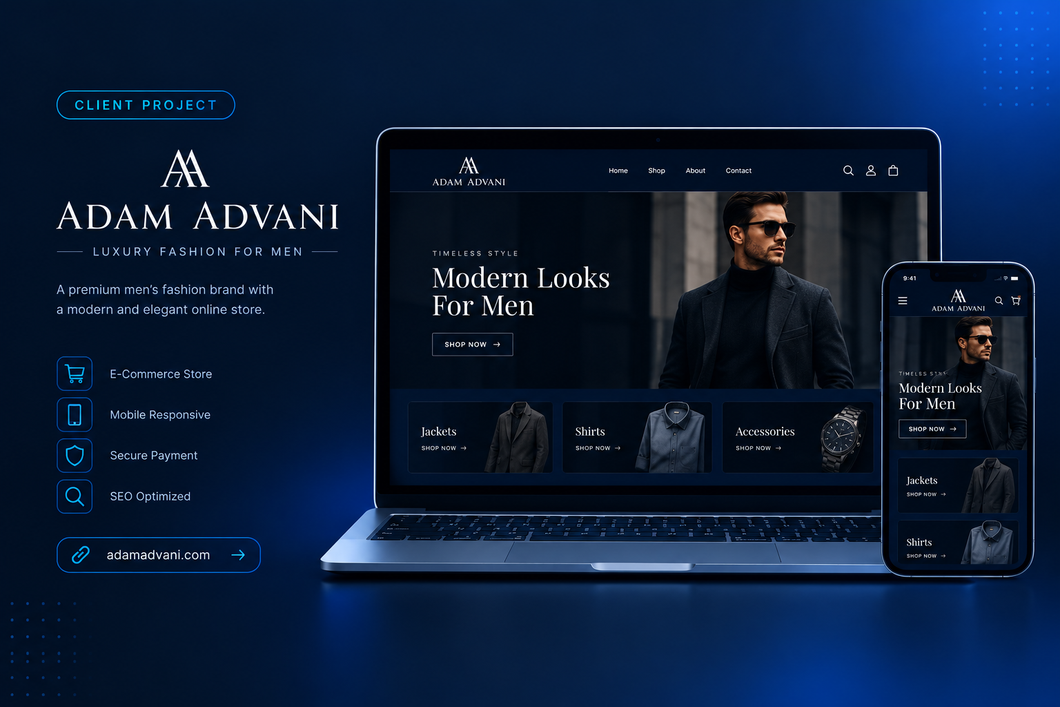 Adam Advani — personal brand WordPress website