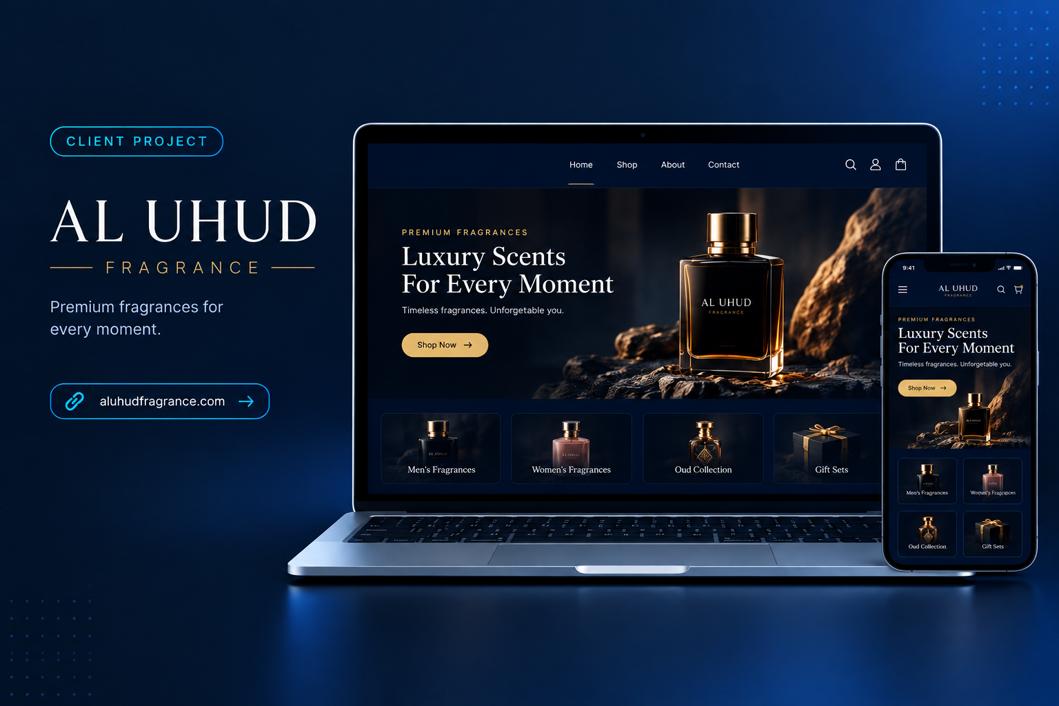 Al Uhud Fragrance — perfume e-commerce website